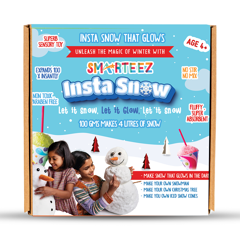 SMARTEEZ Insta Snow DIY Glow in Dark Snow Kit | Christmas & Birthday Decoration | Safe, Non-Toxic & Kid-Friendly