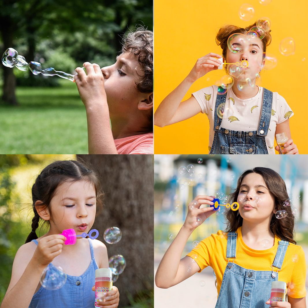 SMARTEEZ Bubblelicious | Pink and Blue Bubble Liquid | Safe | Non-Toxic | 500ml