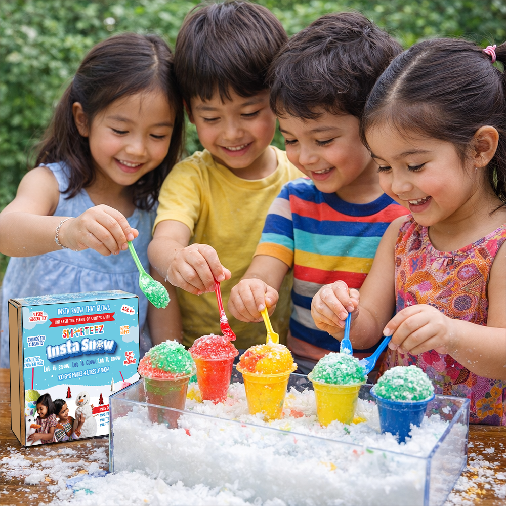 SMARTEEZ Insta Snow DIY Glow in Dark Snow Kit | Christmas & Birthday Decoration | Safe, Non-Toxic & Kid-Friendly
